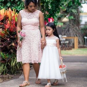 David Bridal’s Formal Blush Lace Dress